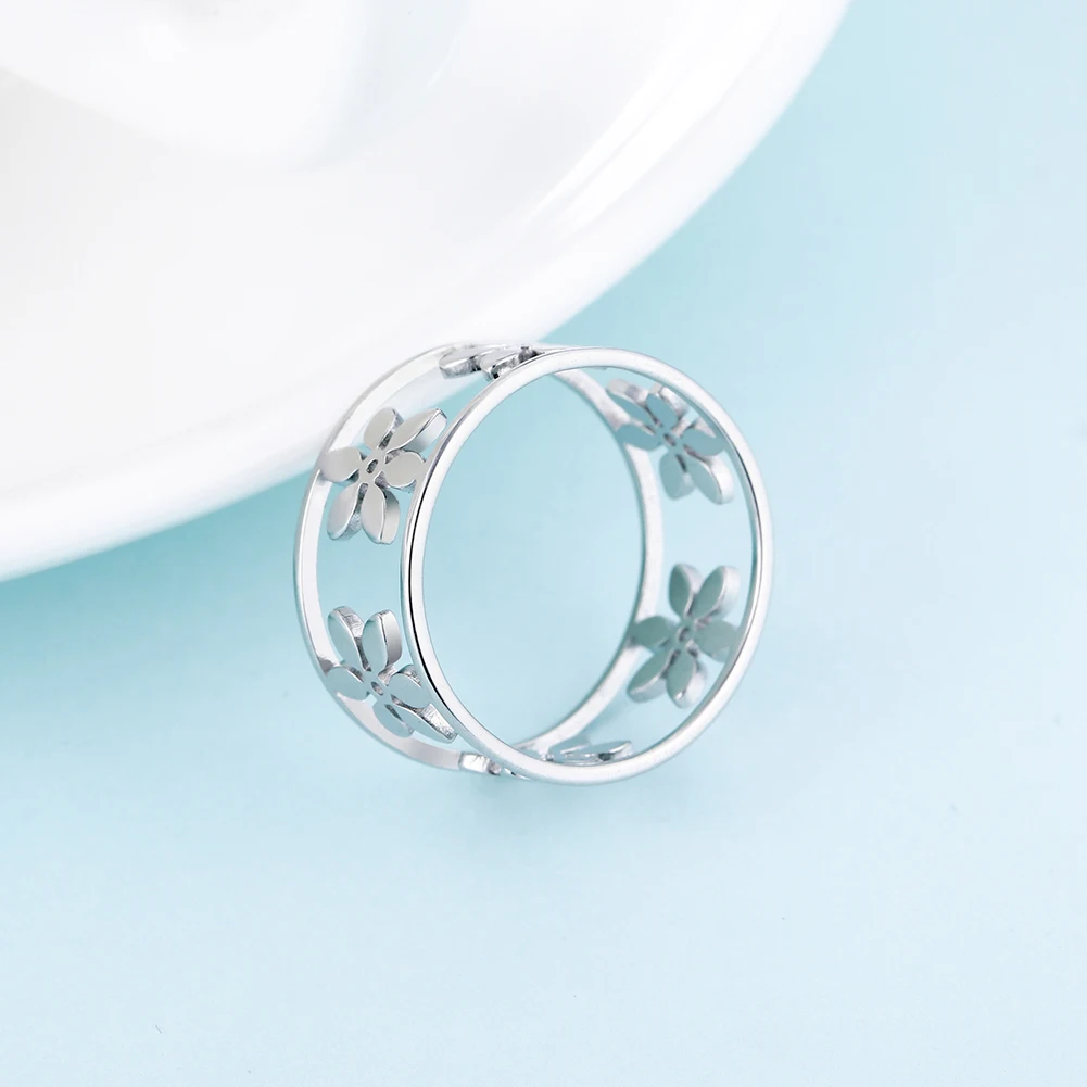 Кольца COOLTIME в форме цветка для женщин и девушек кольца из нержавеющей стали