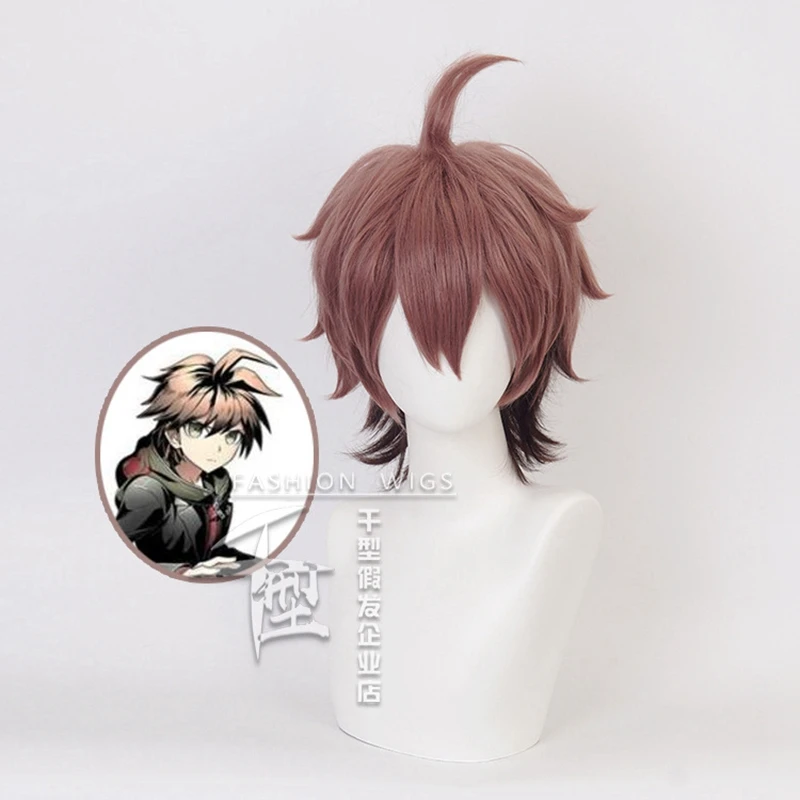 

Парик Naegi Makoto Danganronpa Dangan Ronpa, термостойкие синтетические волосы, Короткие парики для косплея, искусственные волосы для Хэллоуина