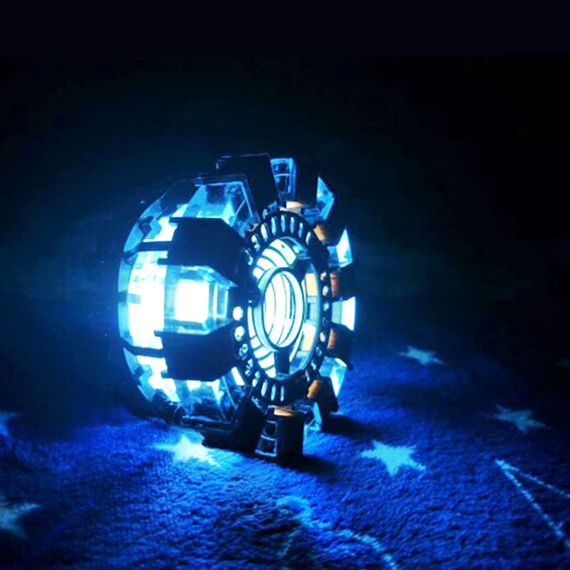 Светодиодный светильник Endgame DIY cool 1:1 масштаб Железный человек Arc реактор поколение светящихся Железный человек Сердце Модель фигурка игрушка