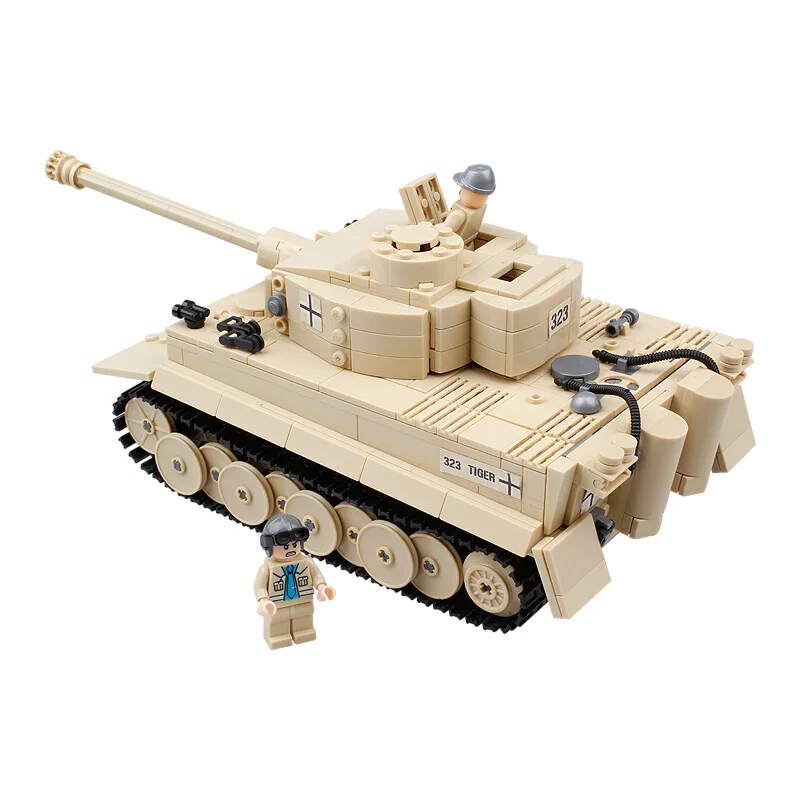 Ewellsell 995 шт. военный немецкий Король тигр Танк строительные блоки солдат фигурки