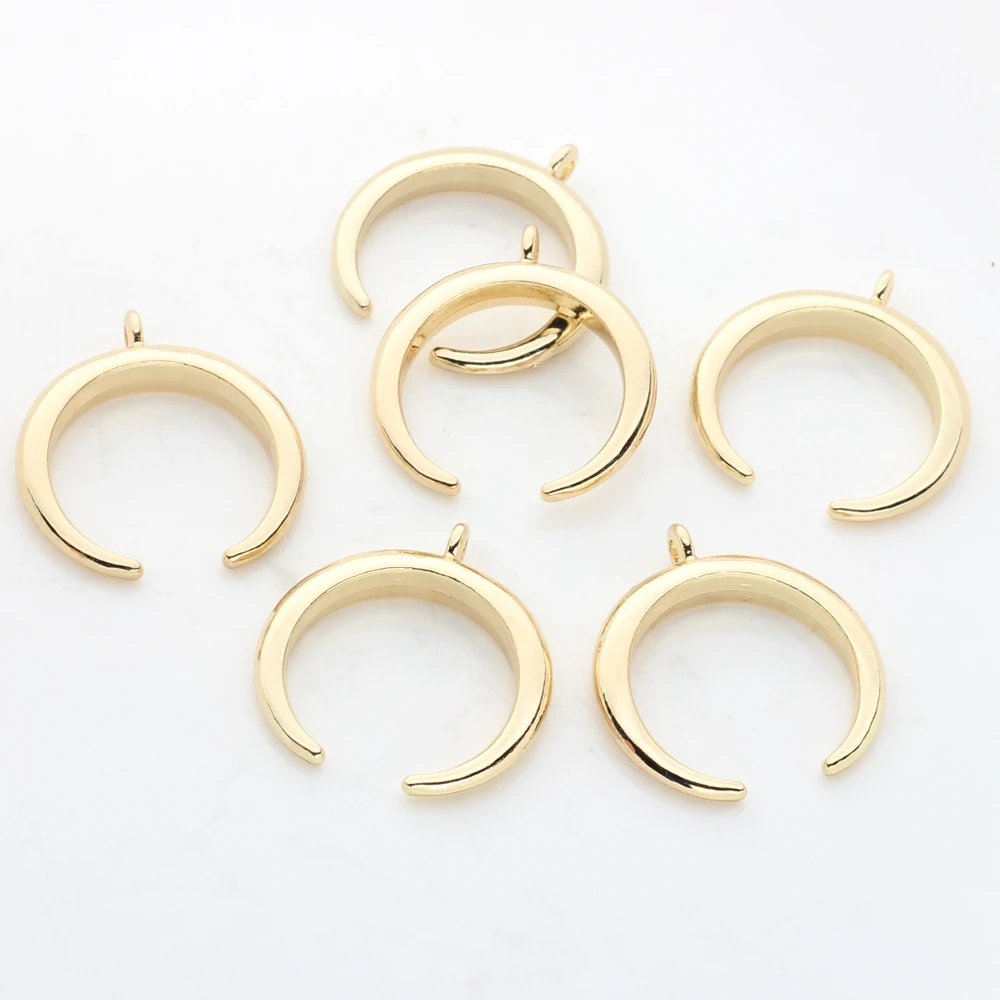 Подвеска из цинкового сплава 6 шт./лот 22 мм в форме Золотой Луны | Украшения и