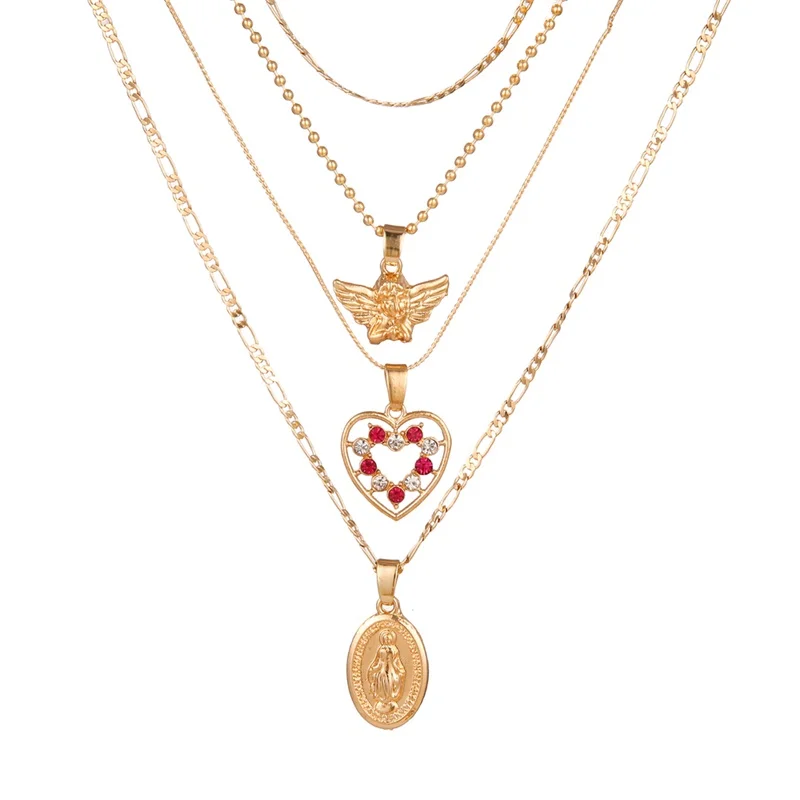 ZL0001045 VKME модное жемчужное ожерелье с двойным слоем Love аксессуары Женское Ожерелье Bijoux подарки - Окраска металла: ZL0001045