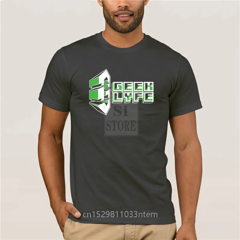 Круглый воротник Крутая Мужская s футболка ANIMETRASHSWAG Geek Lyfe дизайнерская мода