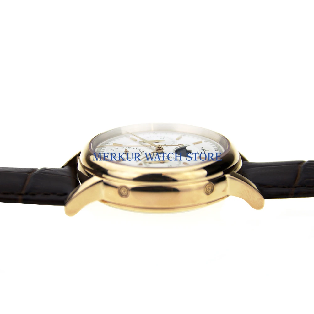 Часы мужские механические с хронографом и белым циферблатом|Мужские часы| |