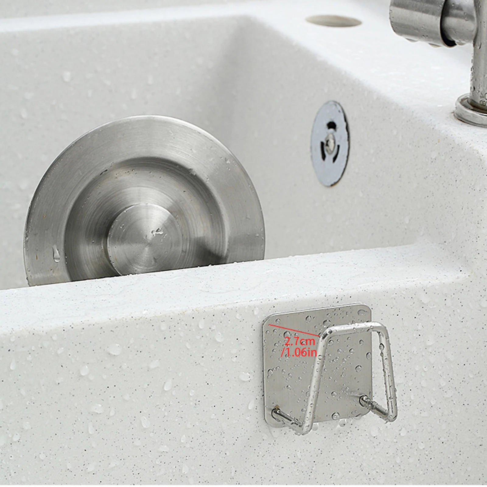 Настенный сливной стеллаж для губки из нержавеющей стали U-образный держатель с