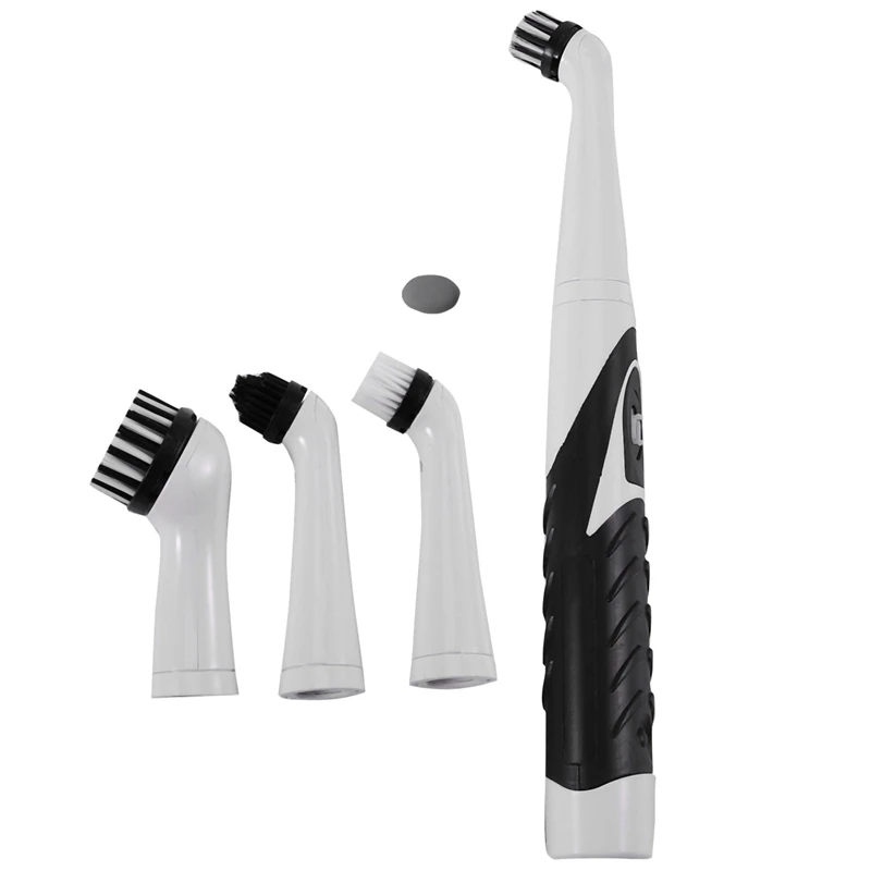 4 в 1 электрическая звуковая щетка для очистки скруббера Бытовая с насадками