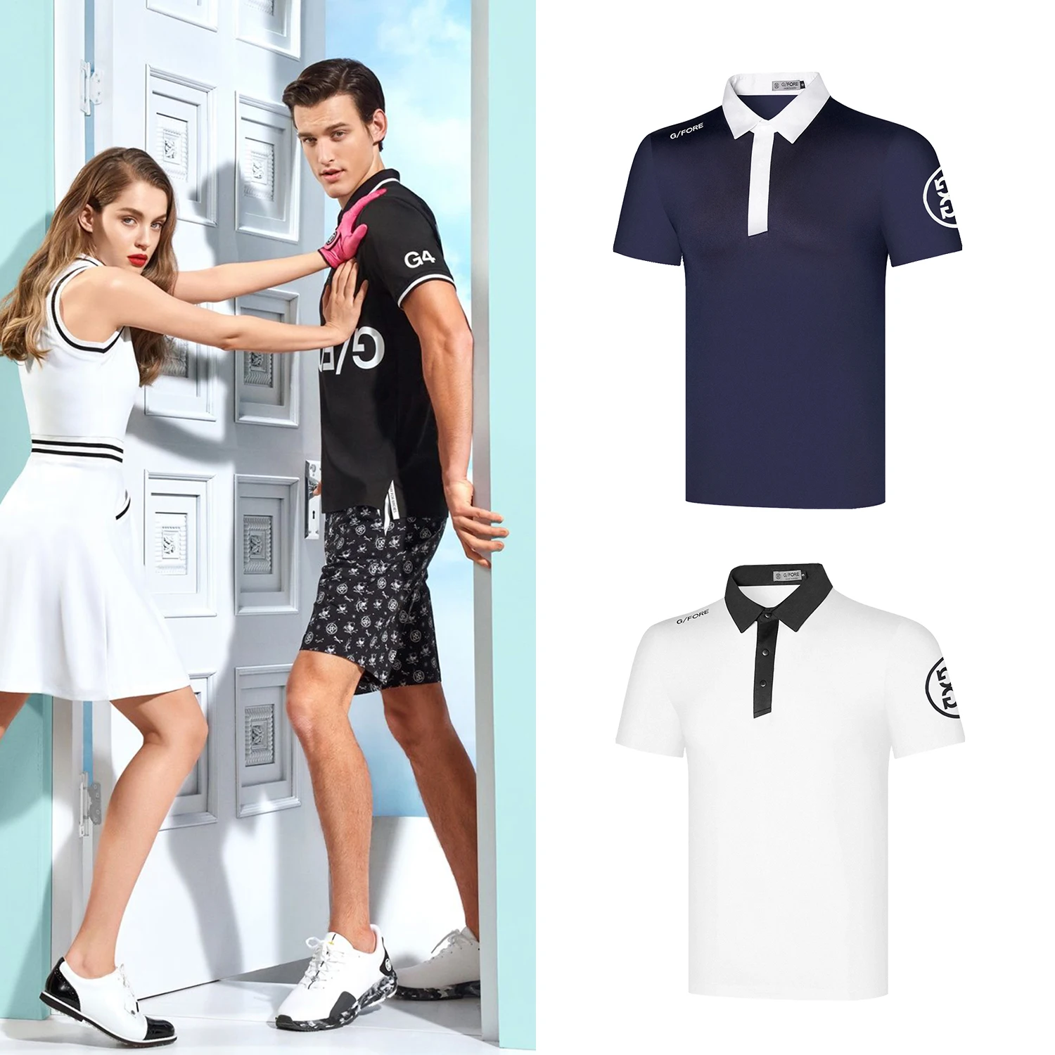 

Рубашка-поло GF Мужская стрейчевая, Спортивная быстросохнущая одежда для гольфа с короткими рукавами, весна-лето 2022