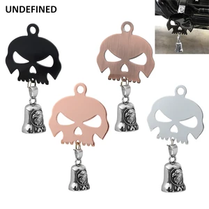 Skull Eagle Bell Hanger Mount Motorcycle Guard Bell Holder for Harley Indian Cafe Racer Bobber Chopper Bolt & Ring Included