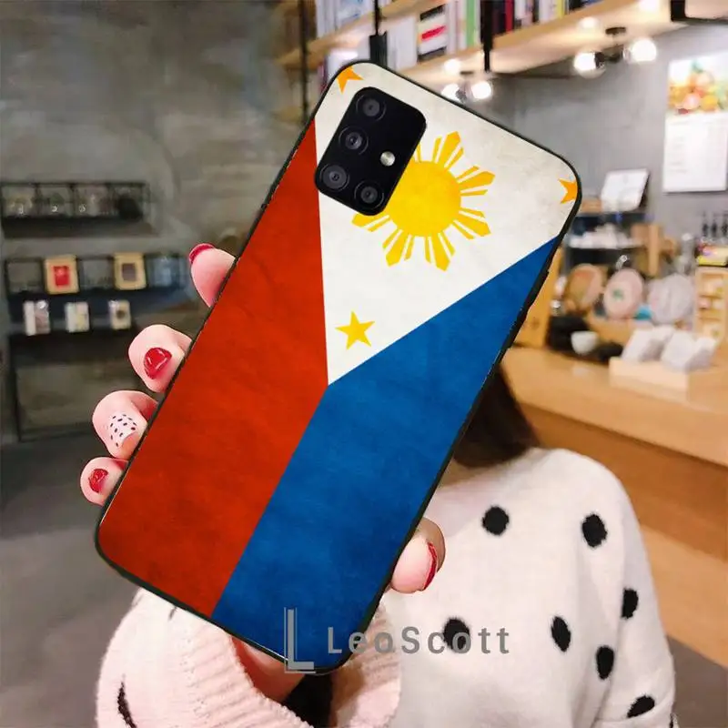 

Philippines flag Phone Case For Samsung A40 A31 A50 A51 A71 A20E A20S S8 S9 S10 S20 Plus note 20 ultra