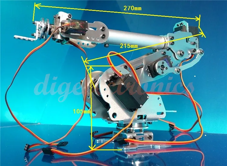 Обновление 6Dof Механическая Роботизированная рука Metel подшипник рука коготь с MG996R Сервоприводы для Arduino DIY манипулятор RC робототехническая рамка