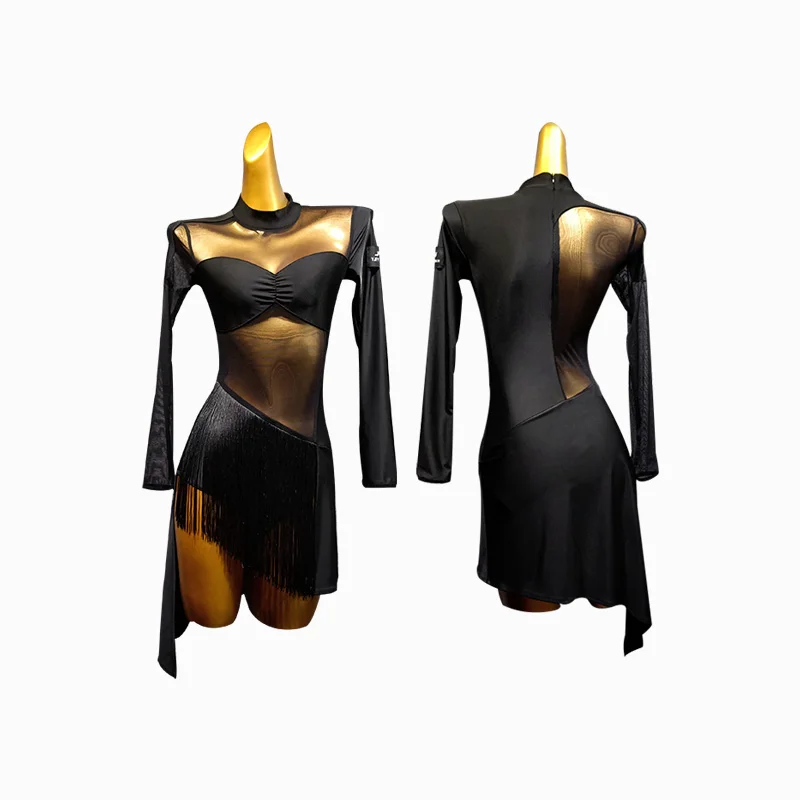Танцевальная одежда платье для латиноамериканских танцев сексуальные костюмы