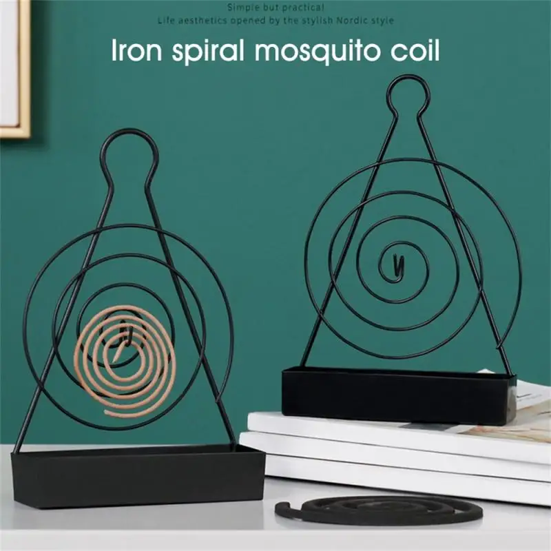 

Spiral Mosquito Coil Holder Iron Mosquito Coil Storage Frame Insect Repellent Incense Spiral Holder Home Decoractive Holder