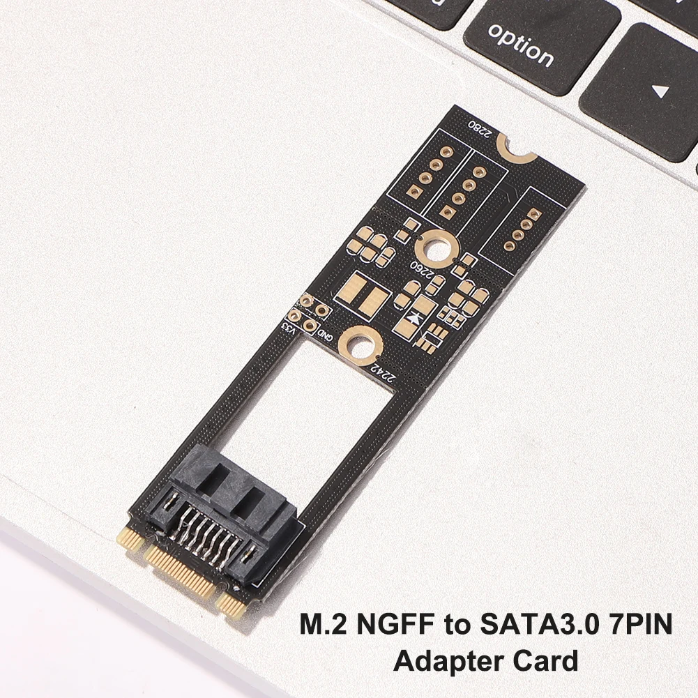 Адаптер M.2 SATA адаптер NGFF на SATA3.0 7-контактный конвертер M2 B-M Key карту для 2242 2260 2280 SDD