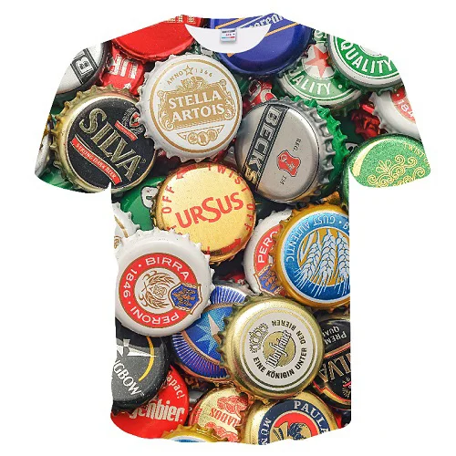 TX-241 Новинка футболка мужская 3D Футболка с принтом пива хип хоп Crewneck короткий рукав Мужская/Женская футболка футболки забавные мужские футболки - Цвет: TX-241