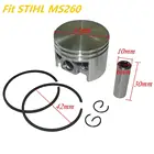 44 мм поршневых колец контактный комплект пружинных стопорных колец подходит для STIHL 026 MS260 бензиновая бензопилу двигатель восстановить Repace часть 1121 030 2001