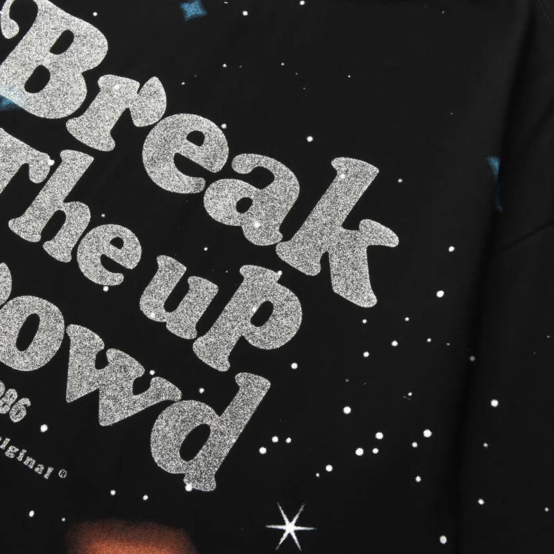 

Bonita Vida Hip Hop Streetwear T Shirt Men Summer Letter Starry Sky Print Harajuku Cotton Casual T-Shirt Short Sleeve Top