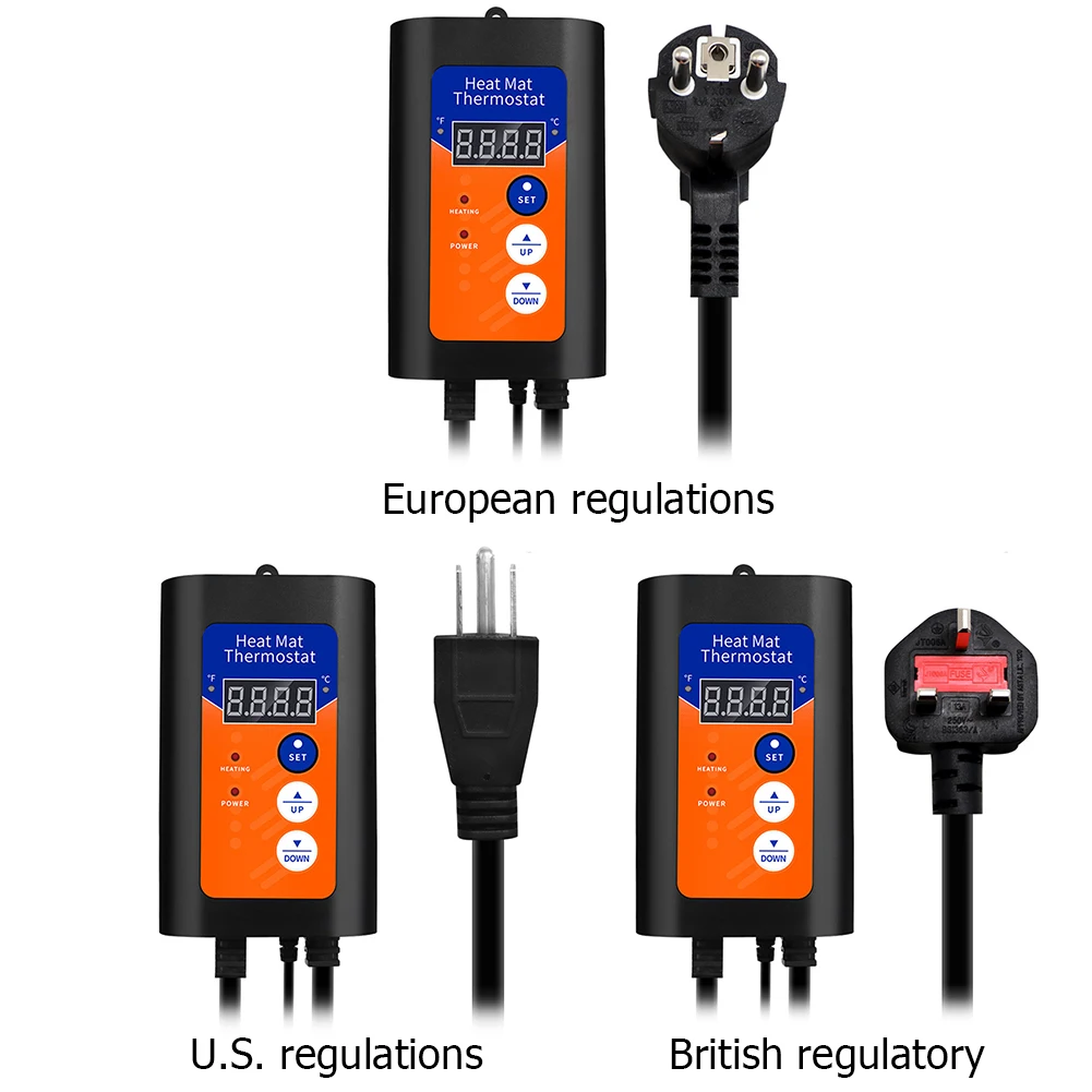 Цифровой тепла с ростверком для рептилий амфибии прорастания рептилии 120V 1000W