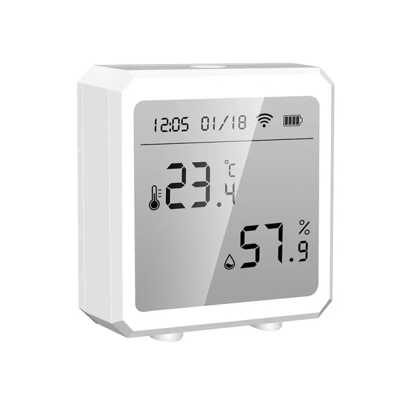

Tuya WIFI Smart Temperature Humidity Sensor Indoor Hygrometer Thermometer With LCD Display Real Time Update USB Charge