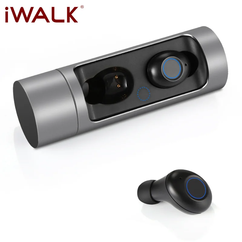 Online سماعات أذن IWALK TWS مزودة بتقنية البلوتوث 5.0 سماعات أذن لاسلكية مقاومة للمياه مع حافظة شحن 500 مللي أمبير في الساعة وقت الانتظار 8 أيام 2020 سماعات أ...