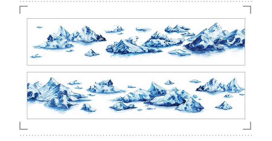 

3.5CmX7M Blue Ice River Scenery Masking Tape Mountain