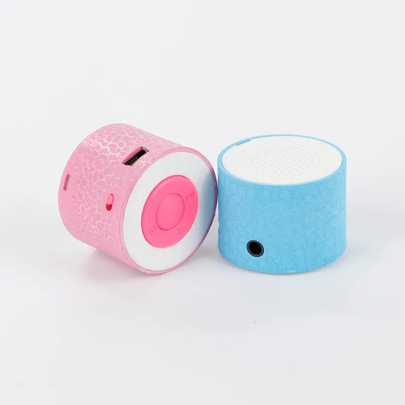 6 Цвета Динамик мини трещины LED TF карта USB Сабвуфер Портативный MP3 плеер громкий