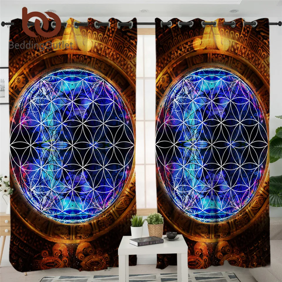 BeddingOutlet занавеска с изображением цветов жизни для спальни календарь маянов