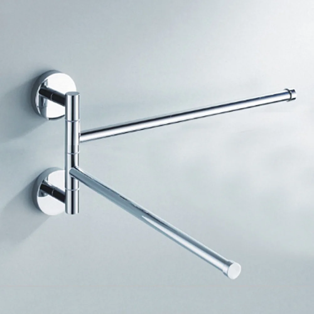 

Stainless Steel Towel Bar Rack Rotary Towel Rail Bathroom Kitchen Wall Towels Polishing Bracket Accessories