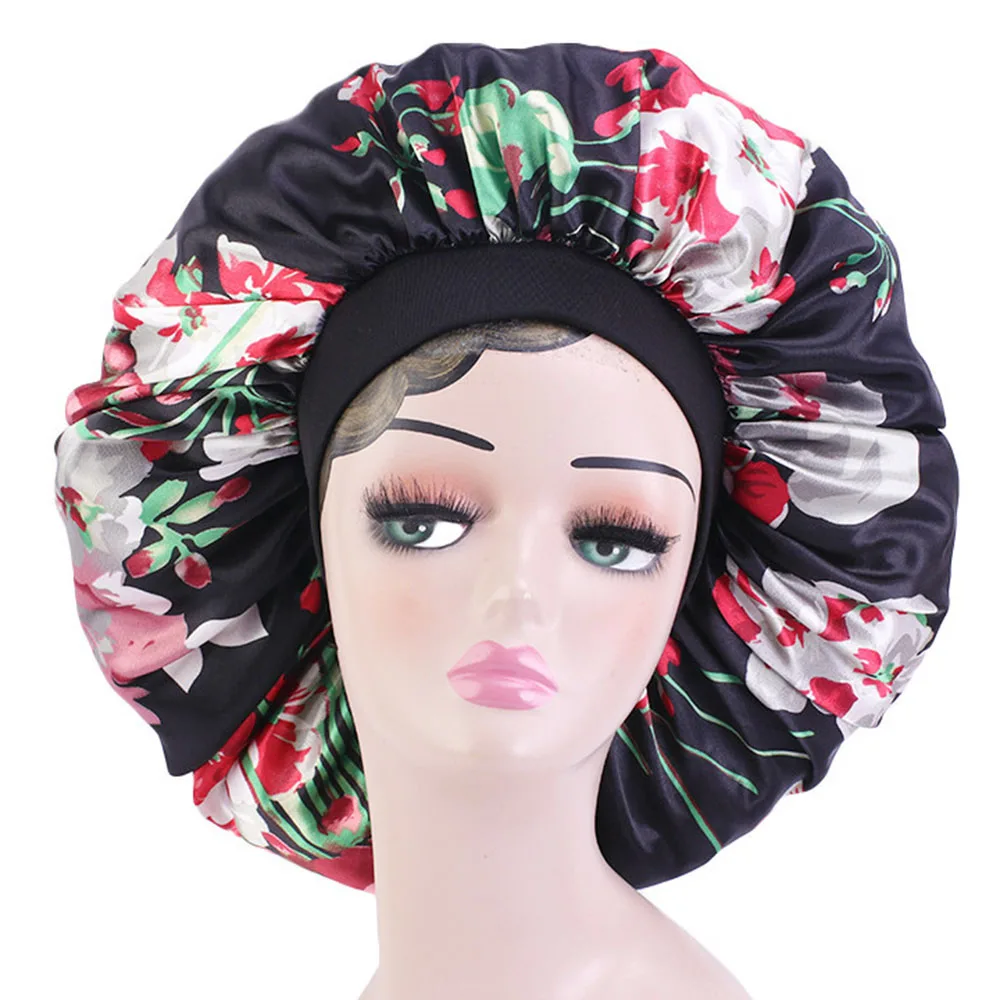 

Wide Band Bonnet Comfortable Night Cap Print Turban For Women