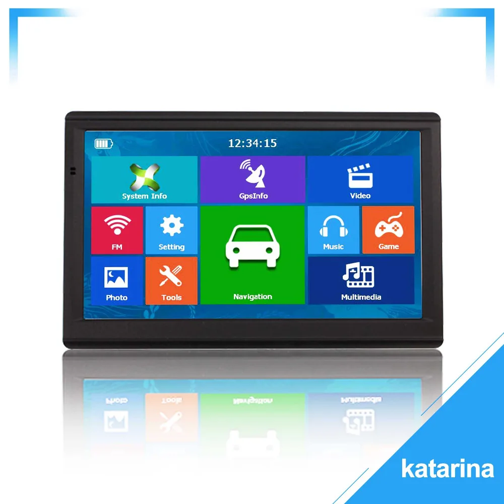 733N Катарина " HD 8G 256MB емкостный автомобильный gps-навигатор FM Bluetooth AVIN последняя Европа карта грузовик gps навигаторы