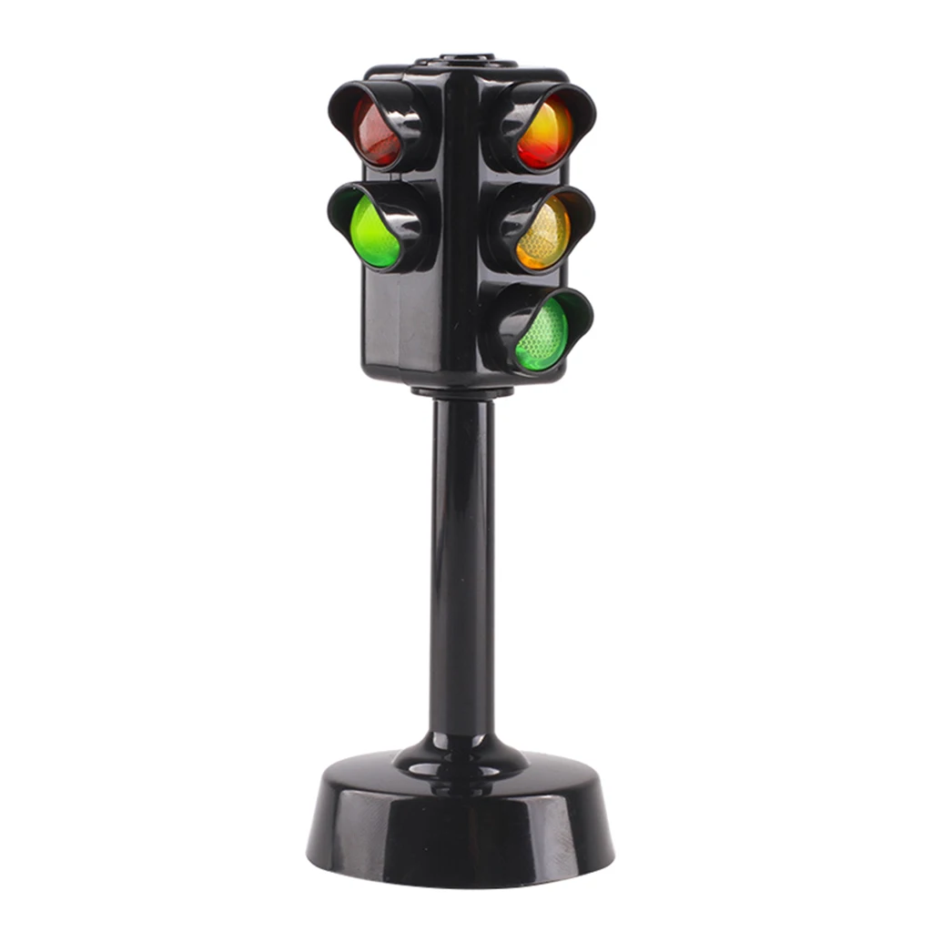 L&aacute;mpara de se&ntilde;al de tr&aacute;fico de pl&aacute;stico en miniatura para ni&ntilde;os, luz de sonido, juguetes educativos-1