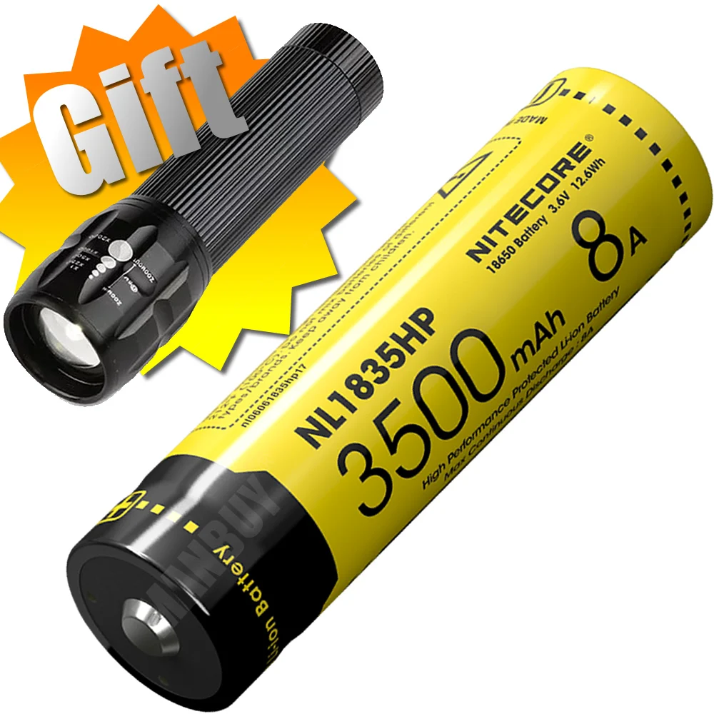 2021 Nitecore NL1835HP высокая производительность 18650 3500mAh 3 6 V 12.6Wh 8A защищённый Li Ion Топ на