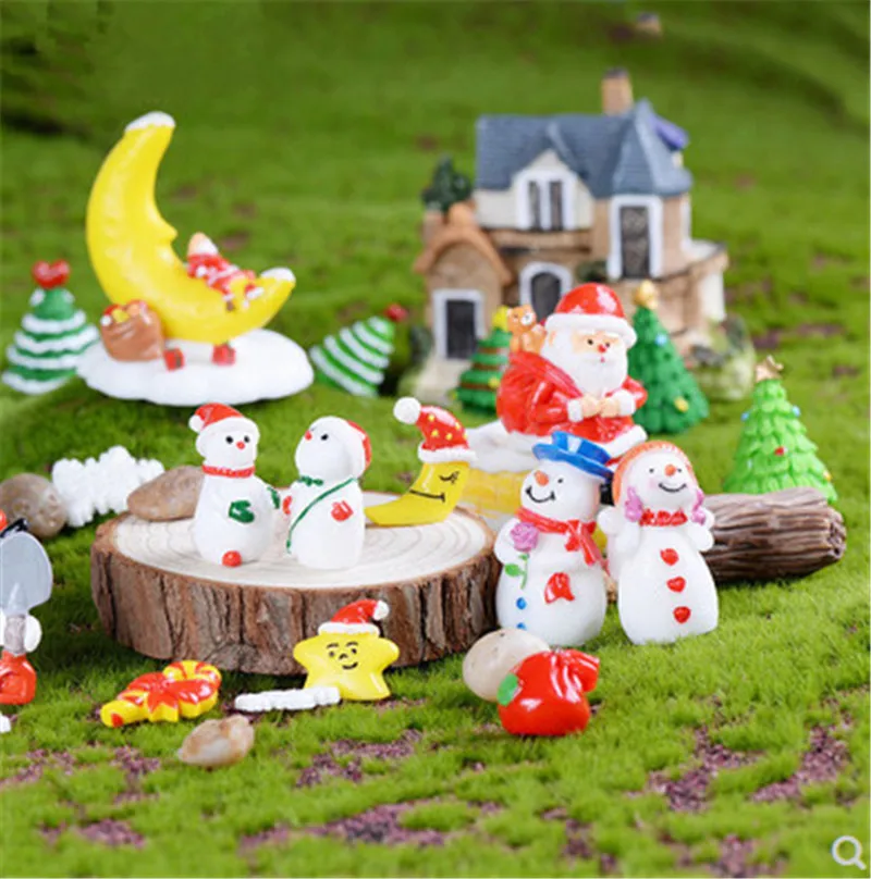 Миниатюрный Кукольный домик Рождественская елка снеговик Подарочная коробка