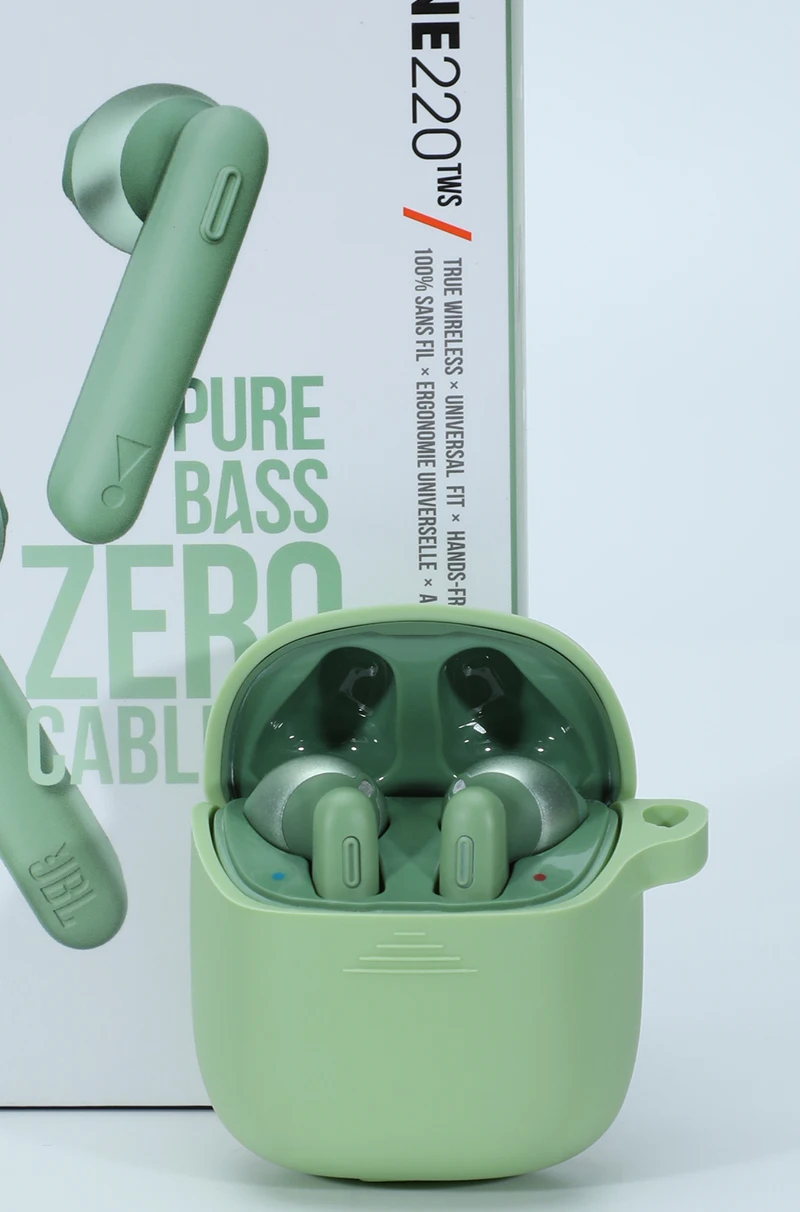 

TWS Silicone Solid Color Protective Case Bluetooth Headset Protective Case For JBL tune 220 Earphone Accessorie Boxes