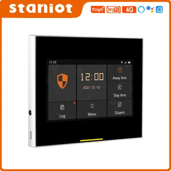 Staniot 4G Tuya Remote Control Smart Wireless Wifi Garage & Home Burglar Security Alarm System Kits with Wireless Doorbell Ring