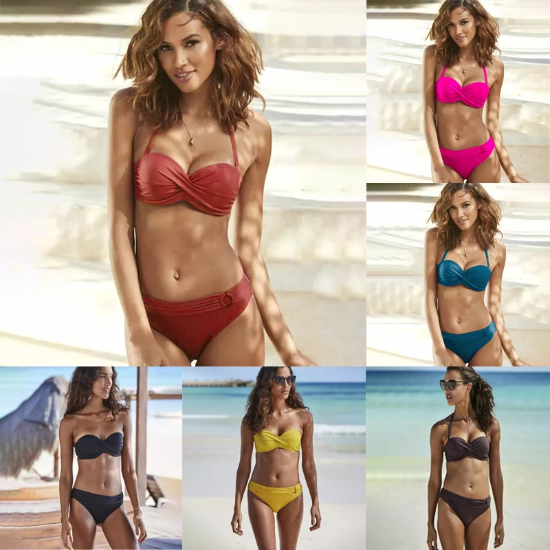 

2021 Woman Sexy Bikini Set Swimwear Summer Beach Swimsuit Sling Low Waist Swimming Bathing Suit Brazilian Biquini