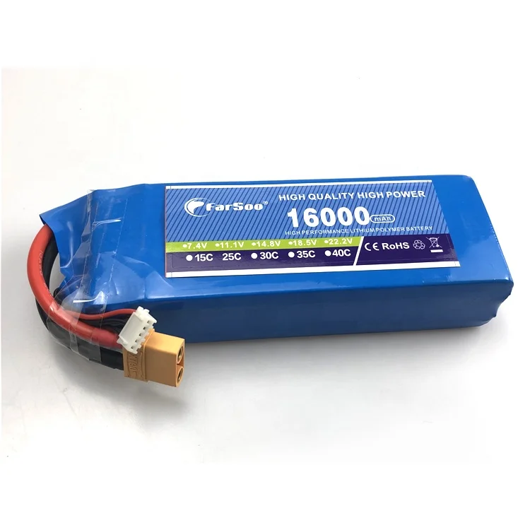 

4S 14,8 V RC Lipo battery 16000mah 20C 30C для Дрон для защиты растений 4S литиевых батарей