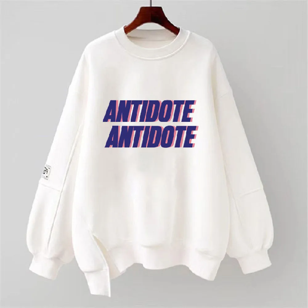 Повседневная Женская толстовка с разрезом толстая весенне-осенняя корейская