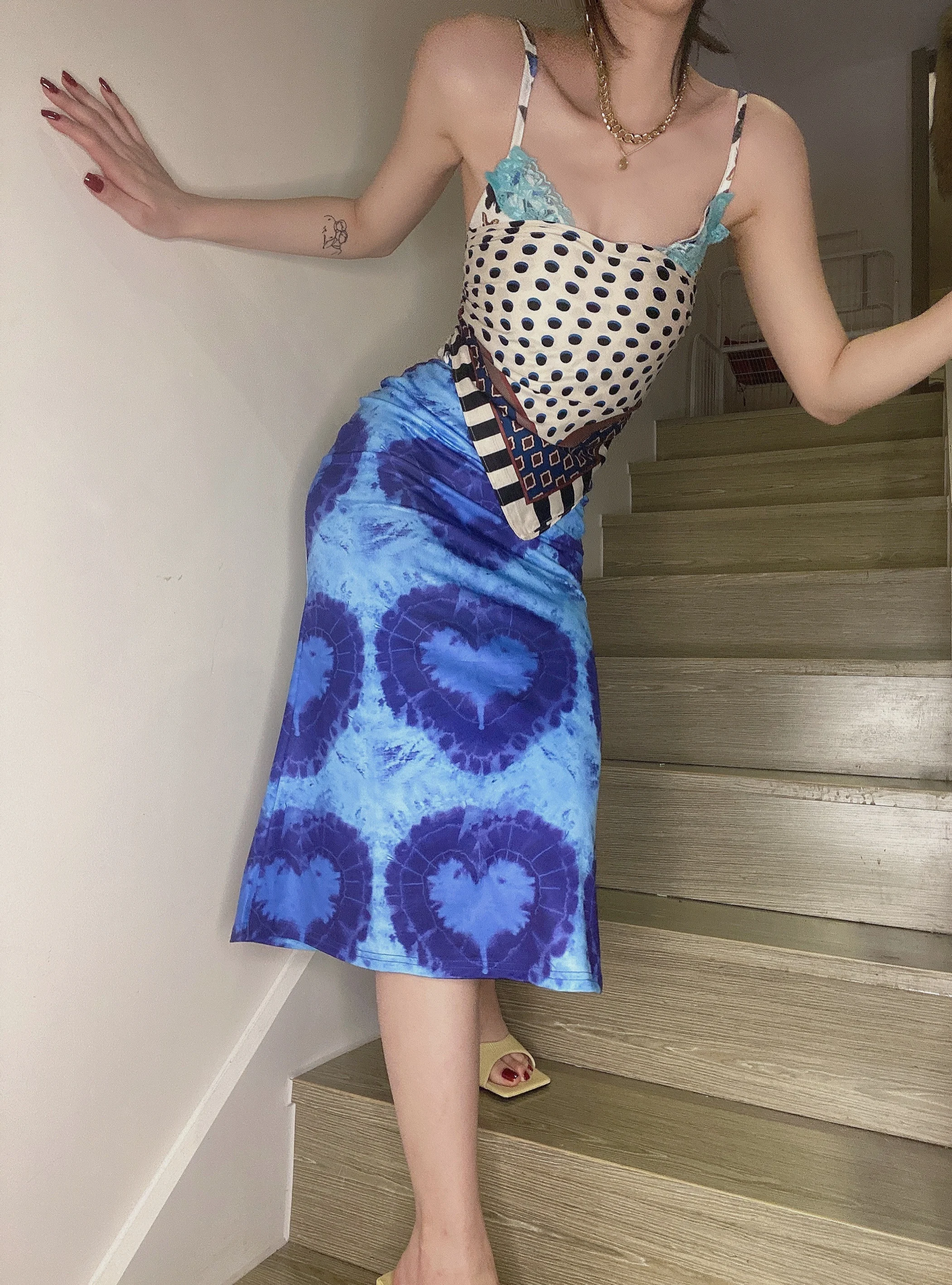 

2021 Newest Women Fashion Heart Printes Skirt Summer Hot Ladies Female Stylish Skirts for Shopping Daily Wear