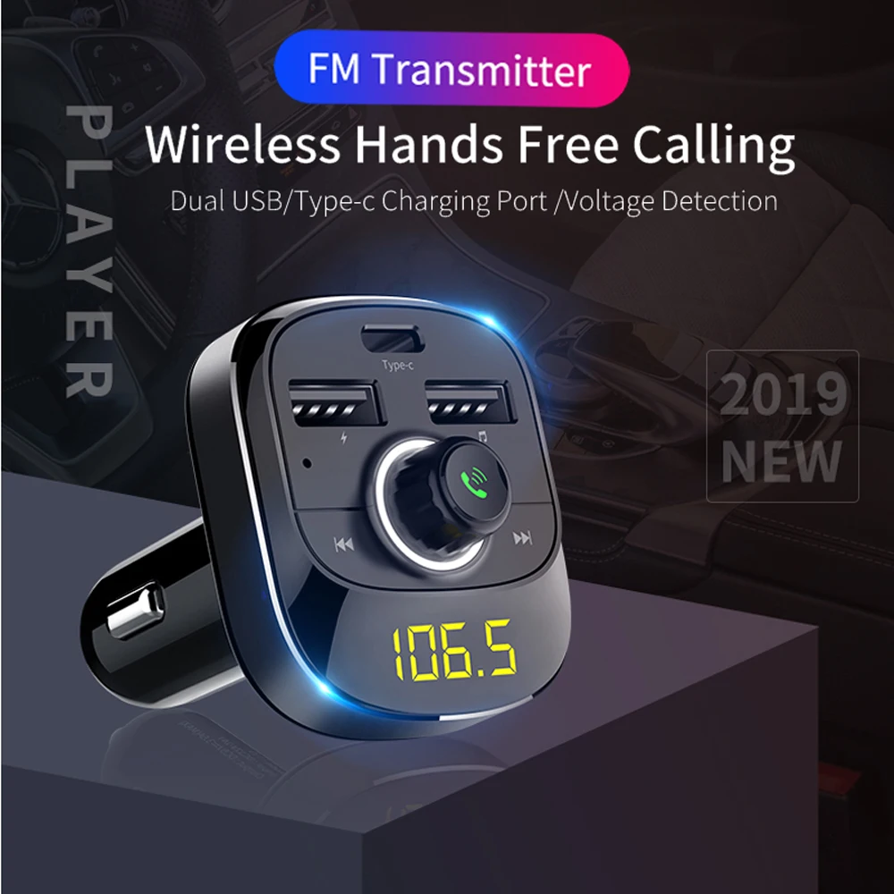 Беспроводной автомобильный MP3 плеер с Bluetooth комплект громкой связи FM передатчик 3