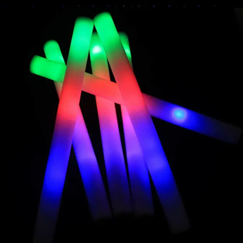 

50 шт. светящиеся палочки из пены, светодиодсветодиодный палочки, ралли, гонки, дубинки, DJ мигающая светящаяся палочка