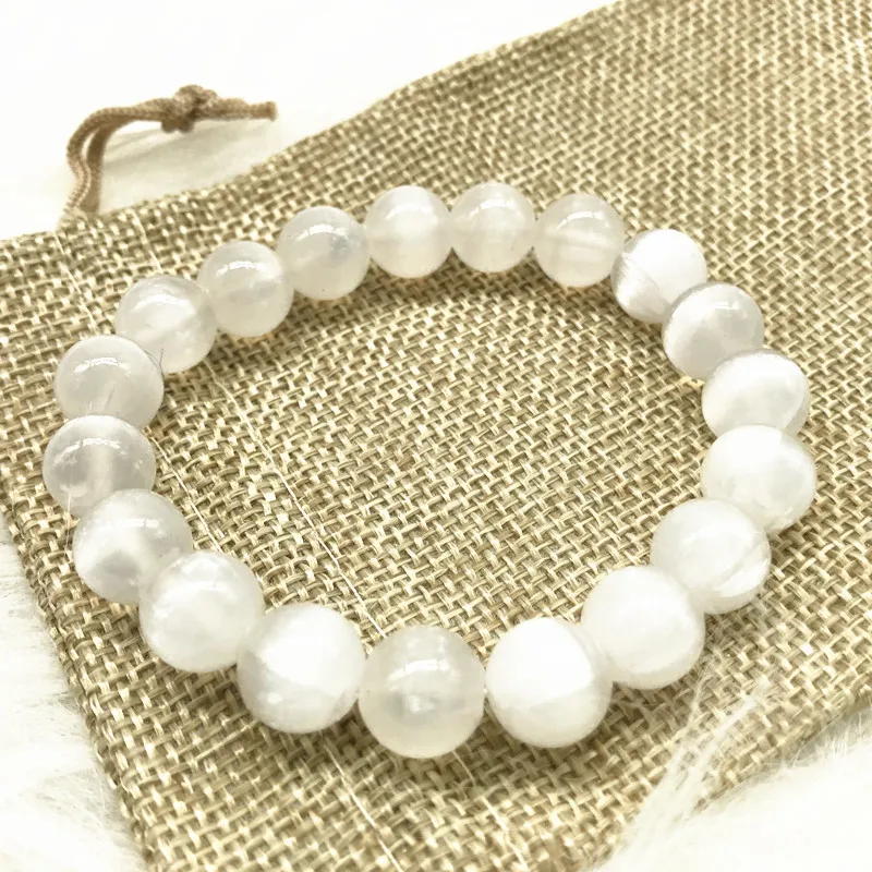 

Women Bracelets Nature Brazil White 6-10 MM Round Bead Not Glass 100% Really Color Not Glass New Fashion Jewelry