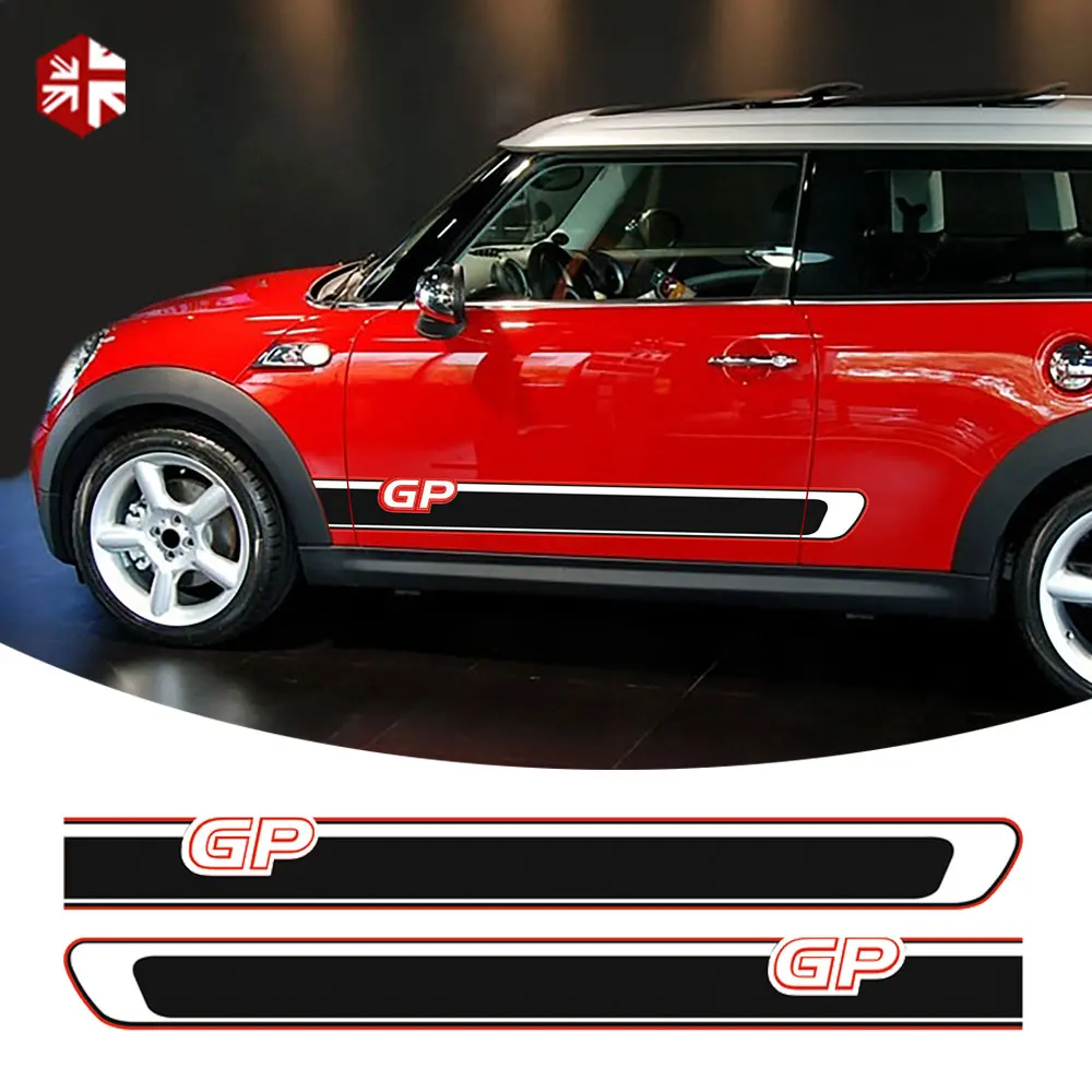 

2 Pcs Side Stripes Stickers MINI GP Style Body Decal For MINI Cooper S Clubman R55 JCW One Accessories