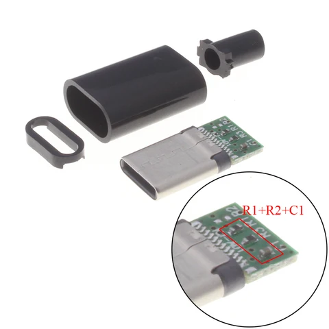 Разъем Micro USB Type-C, 4 контакта, для самостоятельной сборки