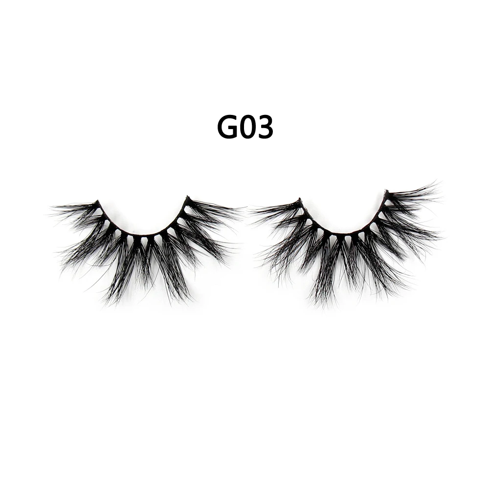 10 Pairs G03 AMAOLASH 10 пар/лот 25 мм ресницы 3D норковые ресницы высокий объем крест-накрест Драматические Длинные ресницы Пушистые Мягкие Накладные ресницы - Цвет: 10 Pairs G03