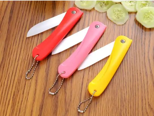 Multi-color ceramic folding knife Fruit knife Vegetable knife Portable knife highest quality kitchen knife