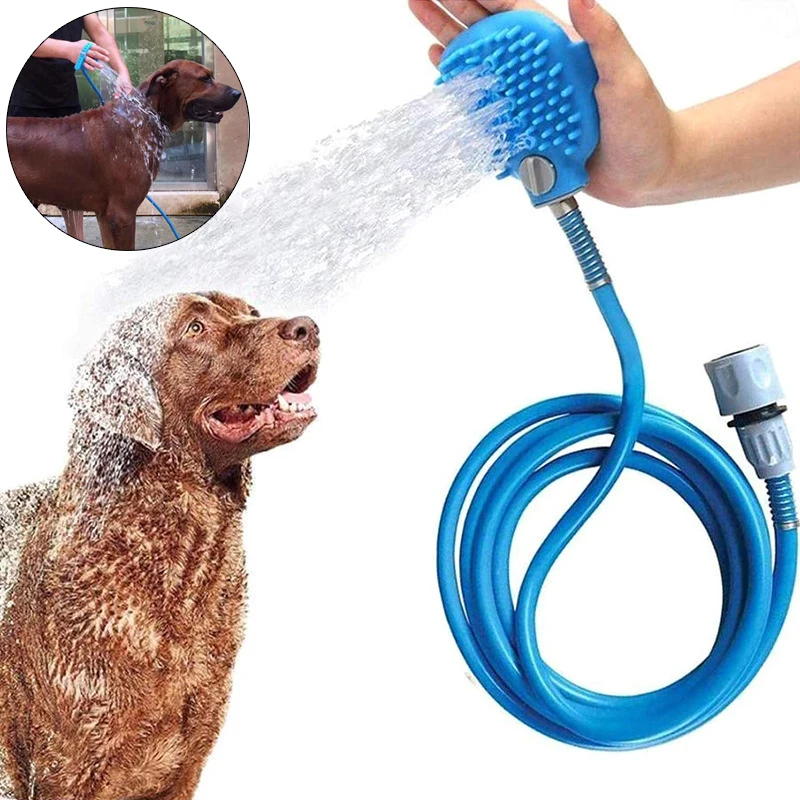 

Universal Pet Massager Bath Brush for Dogs Cats Silicone Puppy Big Dog Shower Head Sprayer mascotas Grooming Gloves Accessories