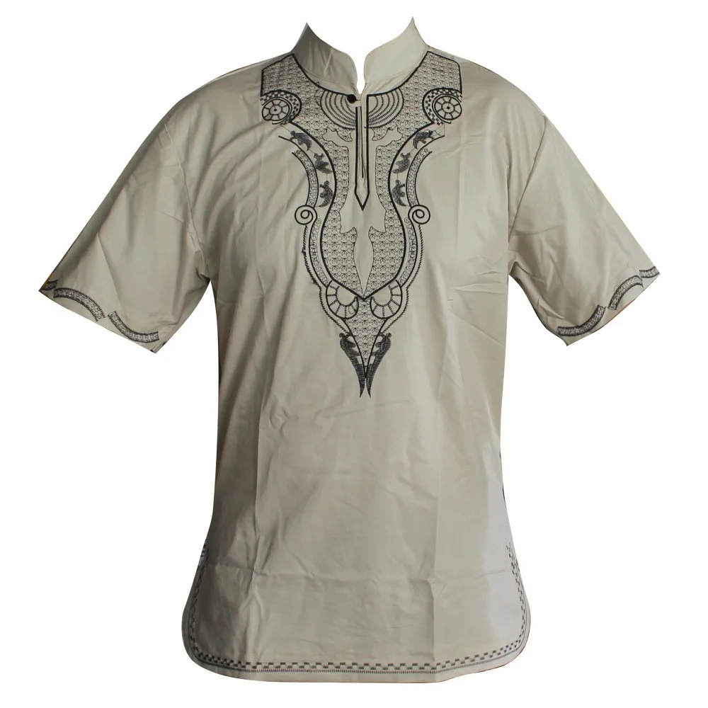 Анкара футболка Африканский мужской тонкий новейший вышитый этнический суккунт