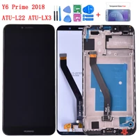 for huawei y6 2018 lcd display touch screen digitizer assembly frame y6 prime 2018 atu lx1 atu l21 atu lx3 lcd screen
