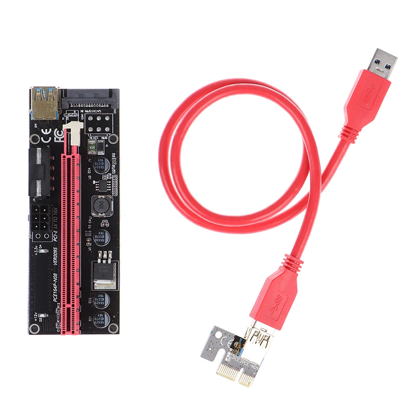 PCI-E Райзер 009S Plus 1X до 16X слот адаптер карта 60 см USB 3 0 | Компьютеры и офис