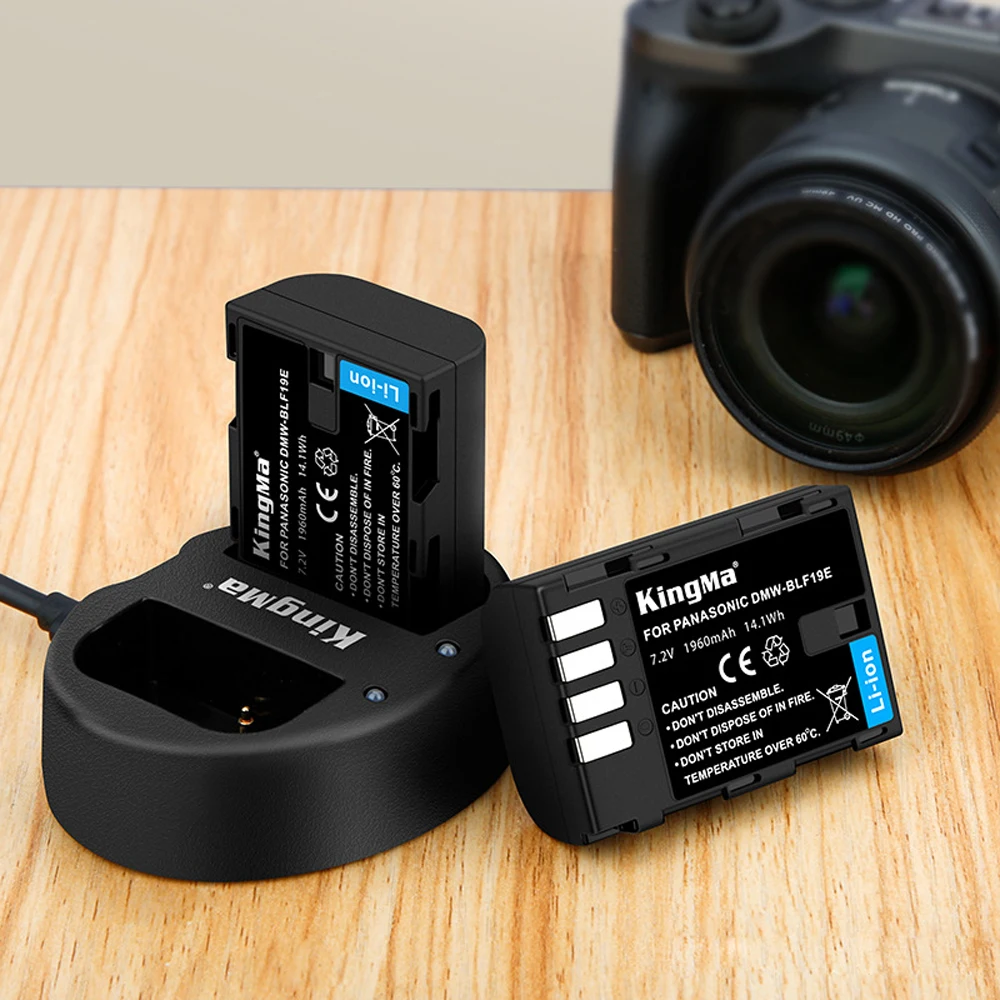 2PCS 1960mAh 7.2V DMW-BLF19E BLF19 Rechargeable Digital DSLR Camera Battery for Panasonic Lumix DMC-GH3 DMC-GH4 GH5 | Электроника